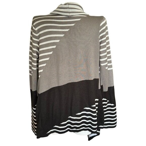 Staring at Stars Striped Waterfall Long Sleeve Open Cardigan Women's Sz S - Picture 4 of 10